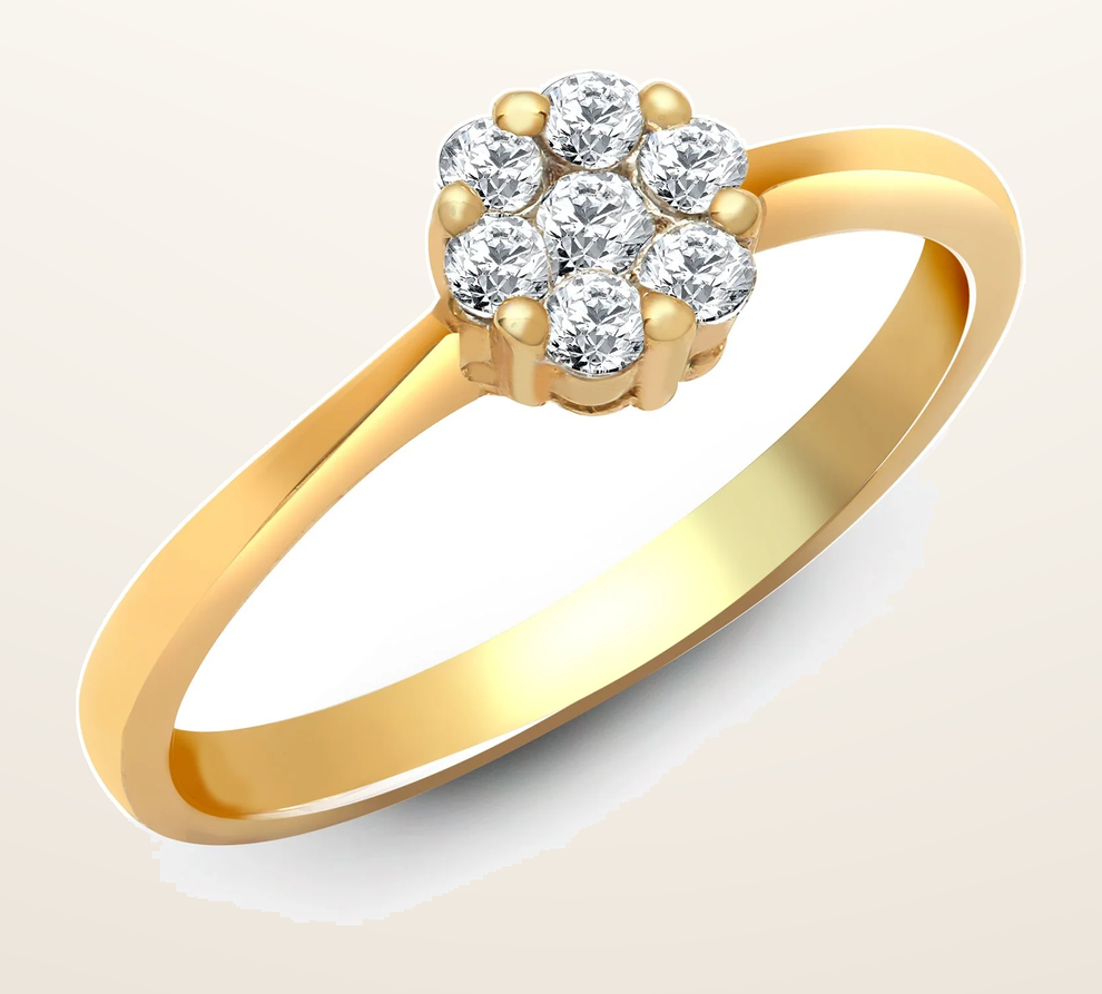 IT_ROLE:detail_crop | 18 Yellow Gold 24pts Natural Diamond Ring