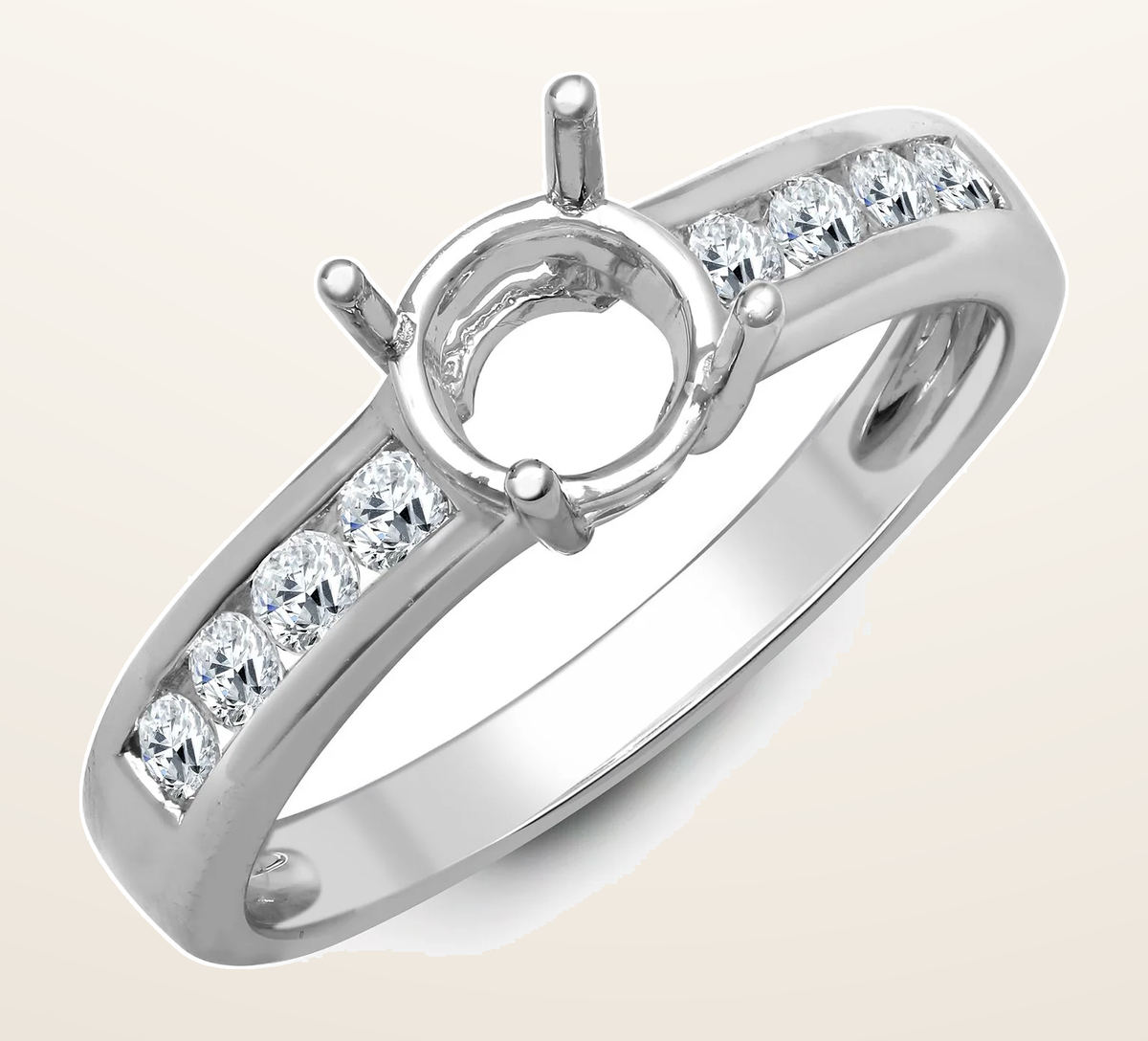 IT_ROLE:detail_crop | 18ct White 0.35ct Natural Diamond Semi Set Ring - Holds 0.75ct