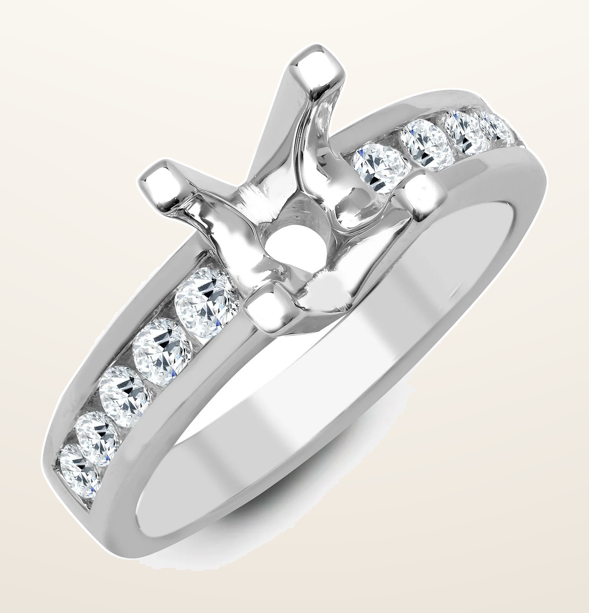 IT_ROLE:detail_crop | 18ct White 0.35ct Natural Diamond Semi Set Ring - Holds 0.75ct