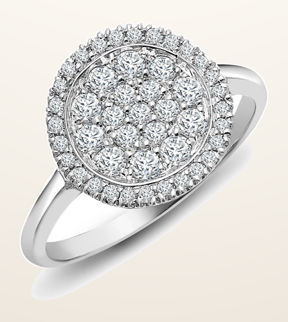 IT_ROLE:detail_crop | 18ct White 0.55ct Natural Diamond Cluster Circle Ring