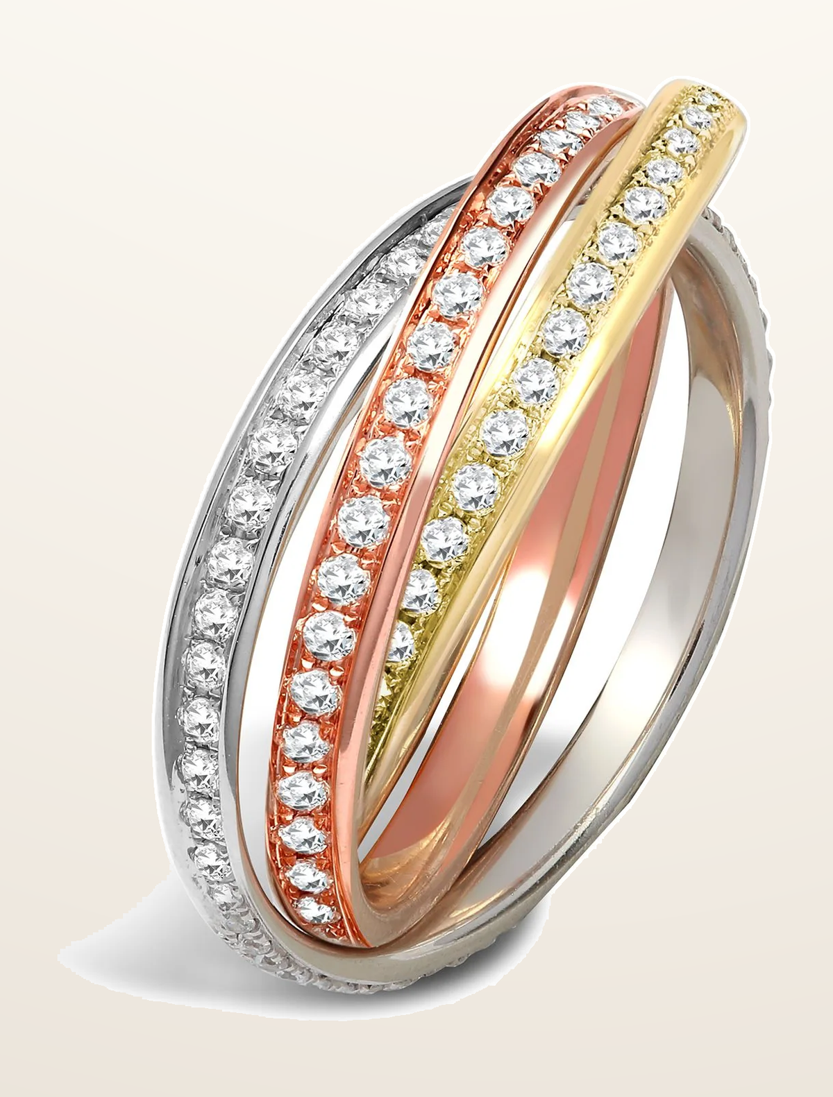IT_ROLE:detail_crop | 18ct 3 Colour 0.82ct 2mm RWR Full Set