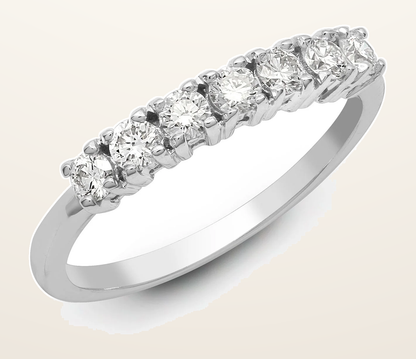 IT_ROLE:detail_crop | 18ct White 0.50ct Natural Diamond 7 stone 1/2 ET Ring