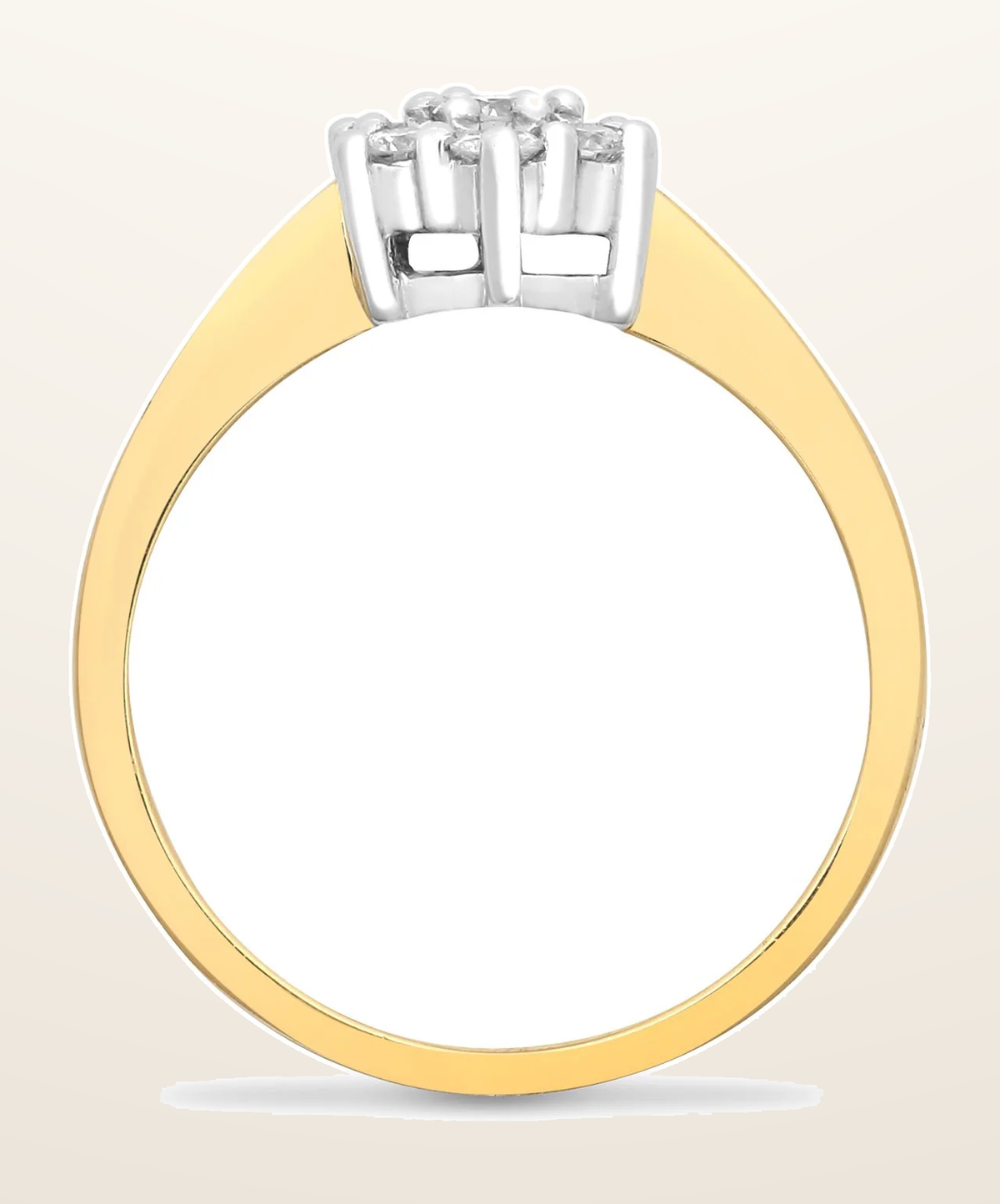 IT_ROLE:detail_crop | 9ct Yellow Gold Natural Diamond Cluster Ring