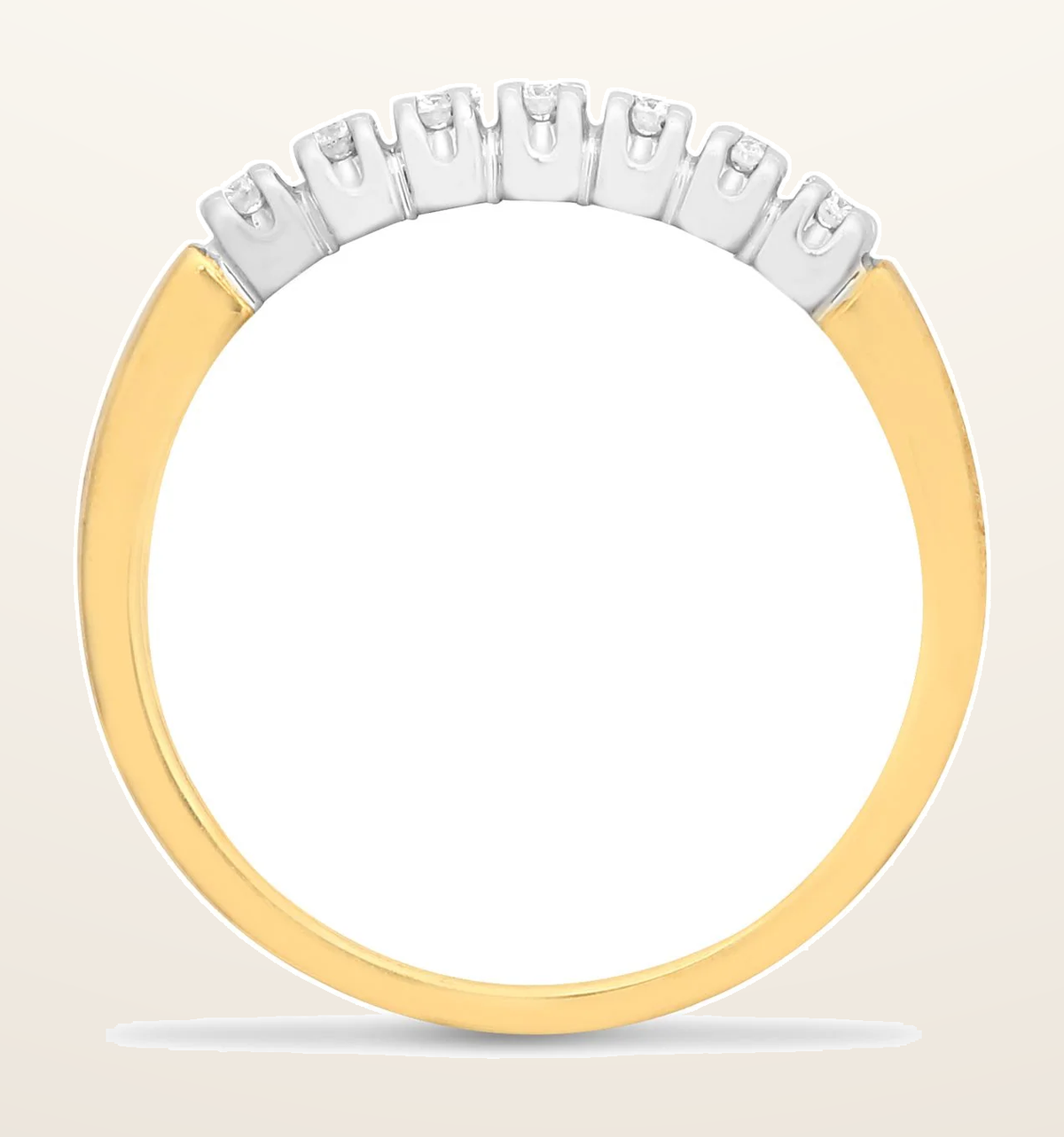 IT_ROLE:detail_crop | 9ct Yellow Gold Natural Diamond 7 Stone Half Eternity Ring