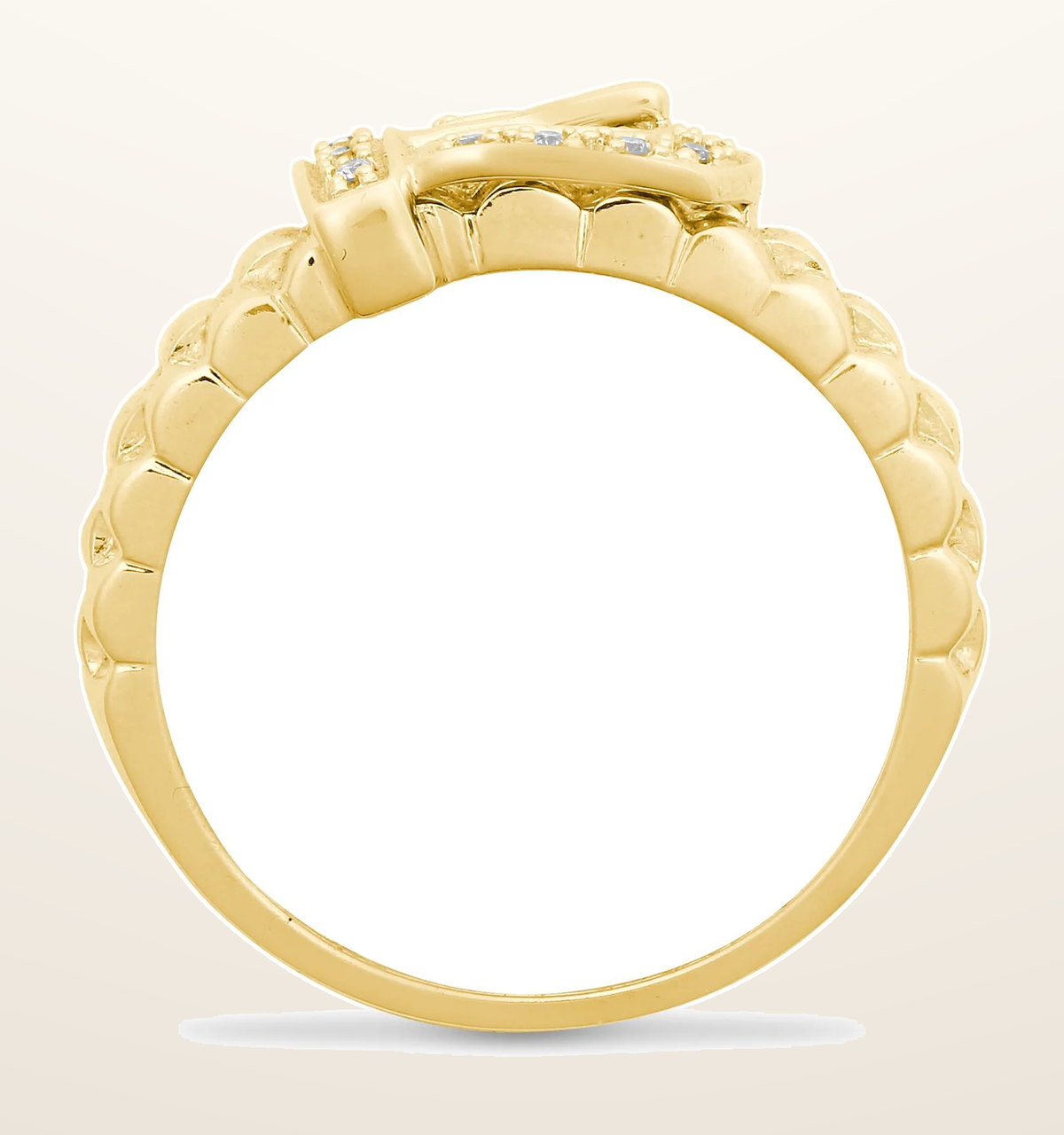 IT_ROLE:detail_crop | 9ct Yellow Gold Natural Diamond Buckle Ring
