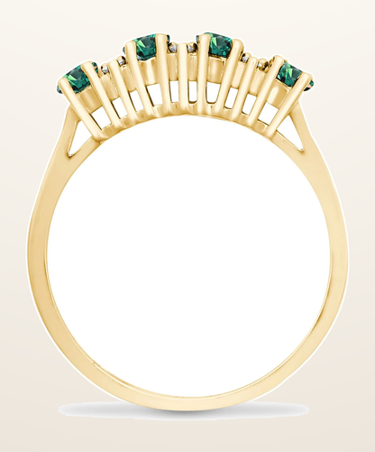 IT_ROLE:detail_crop | 9ct Yellow Gold Natural Diamond 12pts & Ruby 92pts Ring