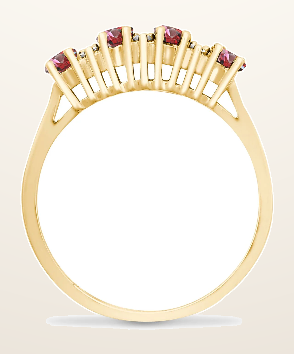 IT_ROLE:detail_crop | 9ct Yellow Gold Natural Diamond 12pts & Ruby 92pts Ring