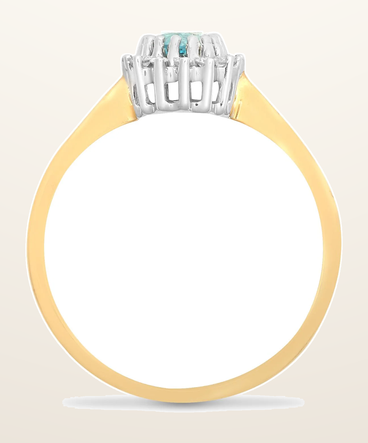 IT_ROLE:detail_crop | 9ct Yellow Gold Natural Diamond 12pts & Blue Topaz 57pts Ring