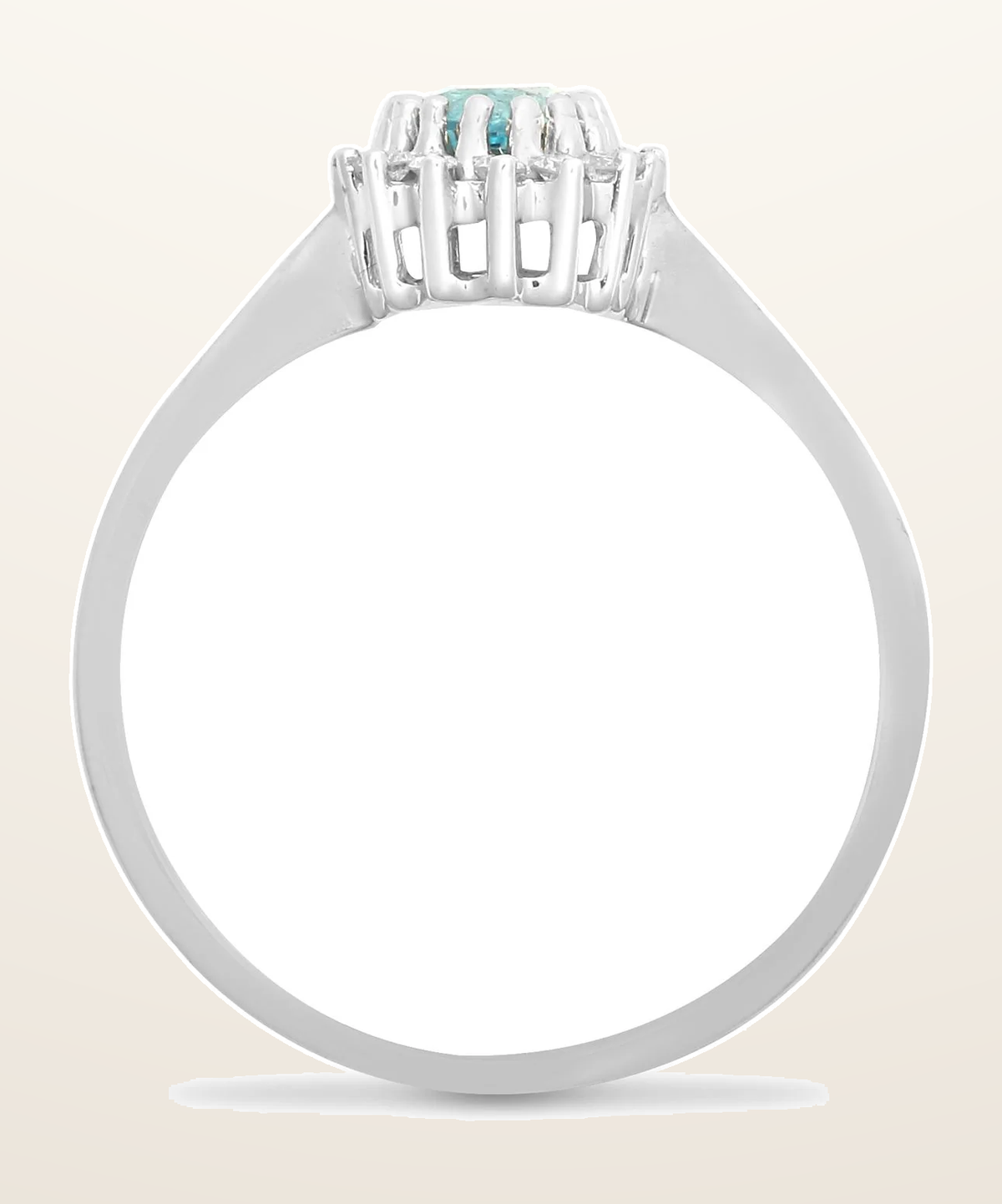 IT_ROLE:detail_crop | 9ct White Gold Natural Diamond 12pts & Blue Topaz 57pts Ring