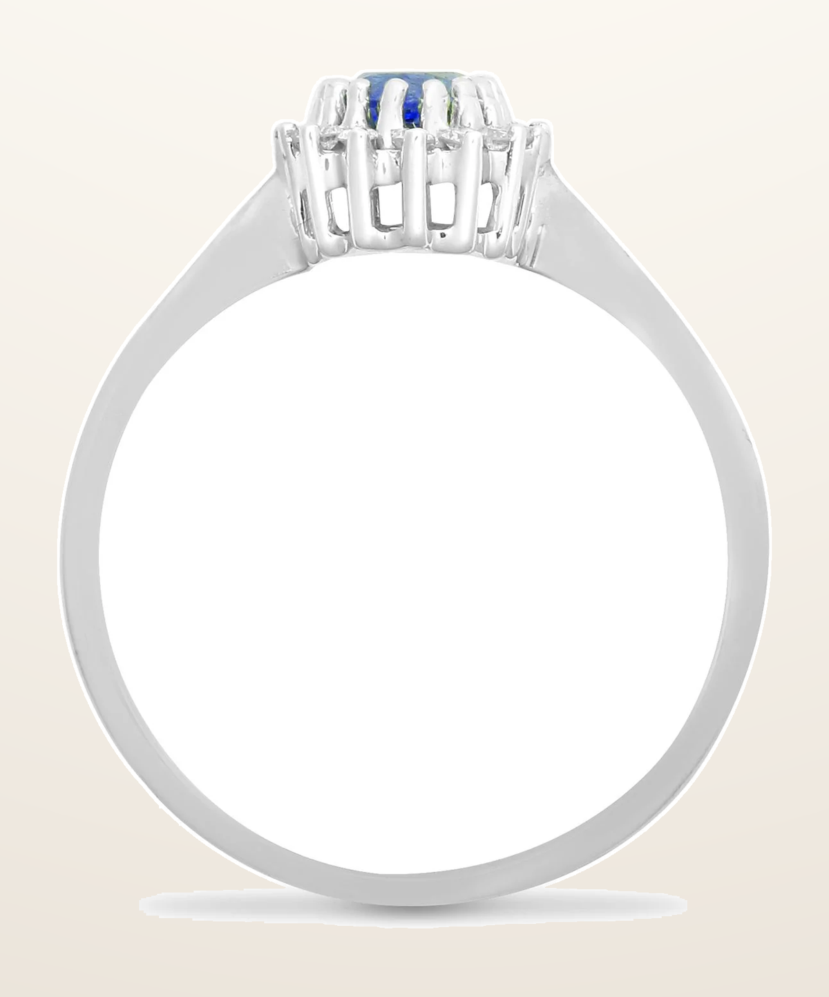 IT_ROLE:detail_crop | 9ct White Gold Natural Diamond 12pts & Sapphire 56pts Ring