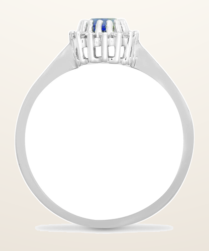 IT_ROLE:detail_crop | 9ct White Gold Natural Diamond 12pts & Sapphire 56pts Ring