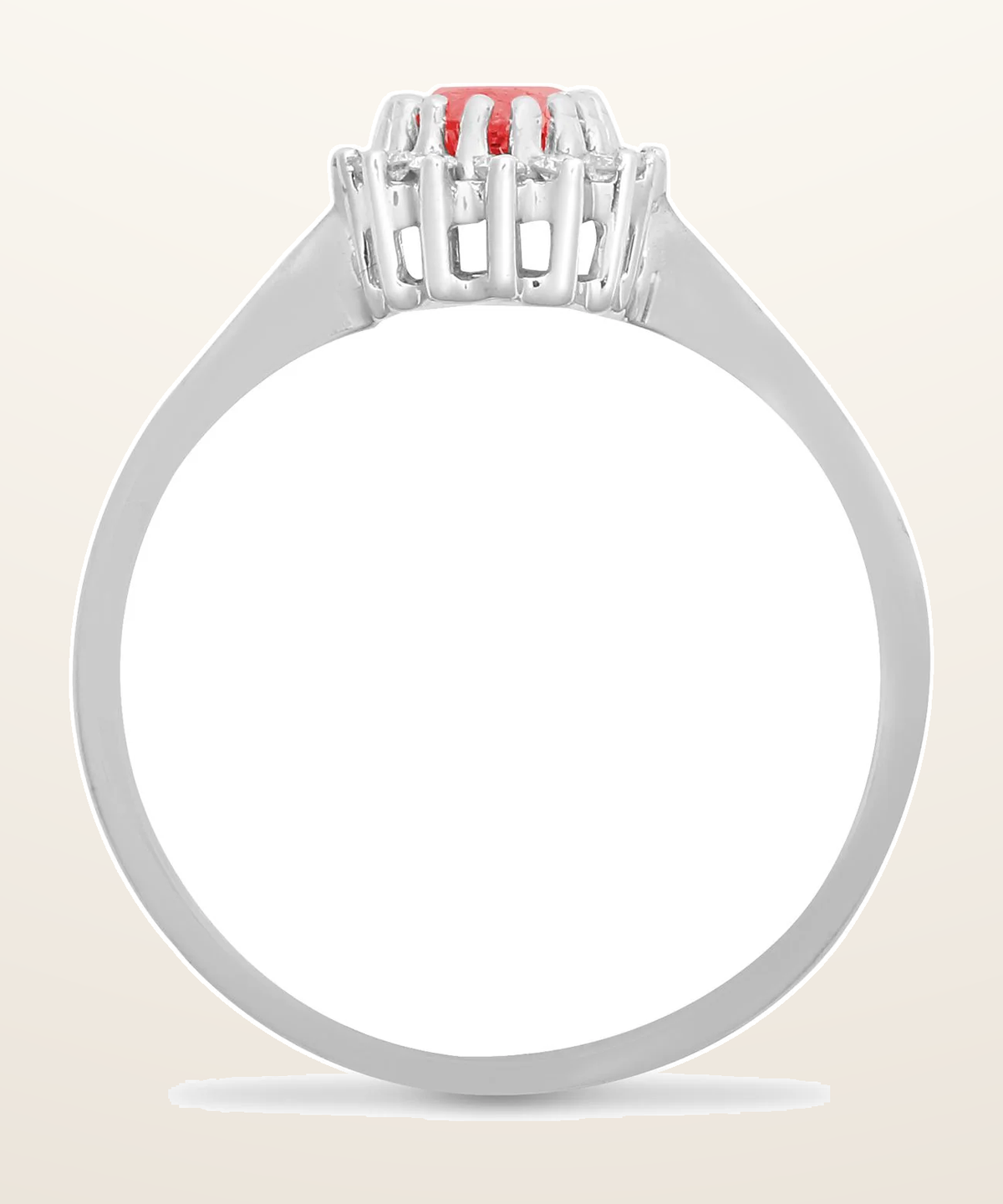 IT_ROLE:detail_crop | 9ct White Gold Natural Diamond 12pts & Ruby 60pts Ring