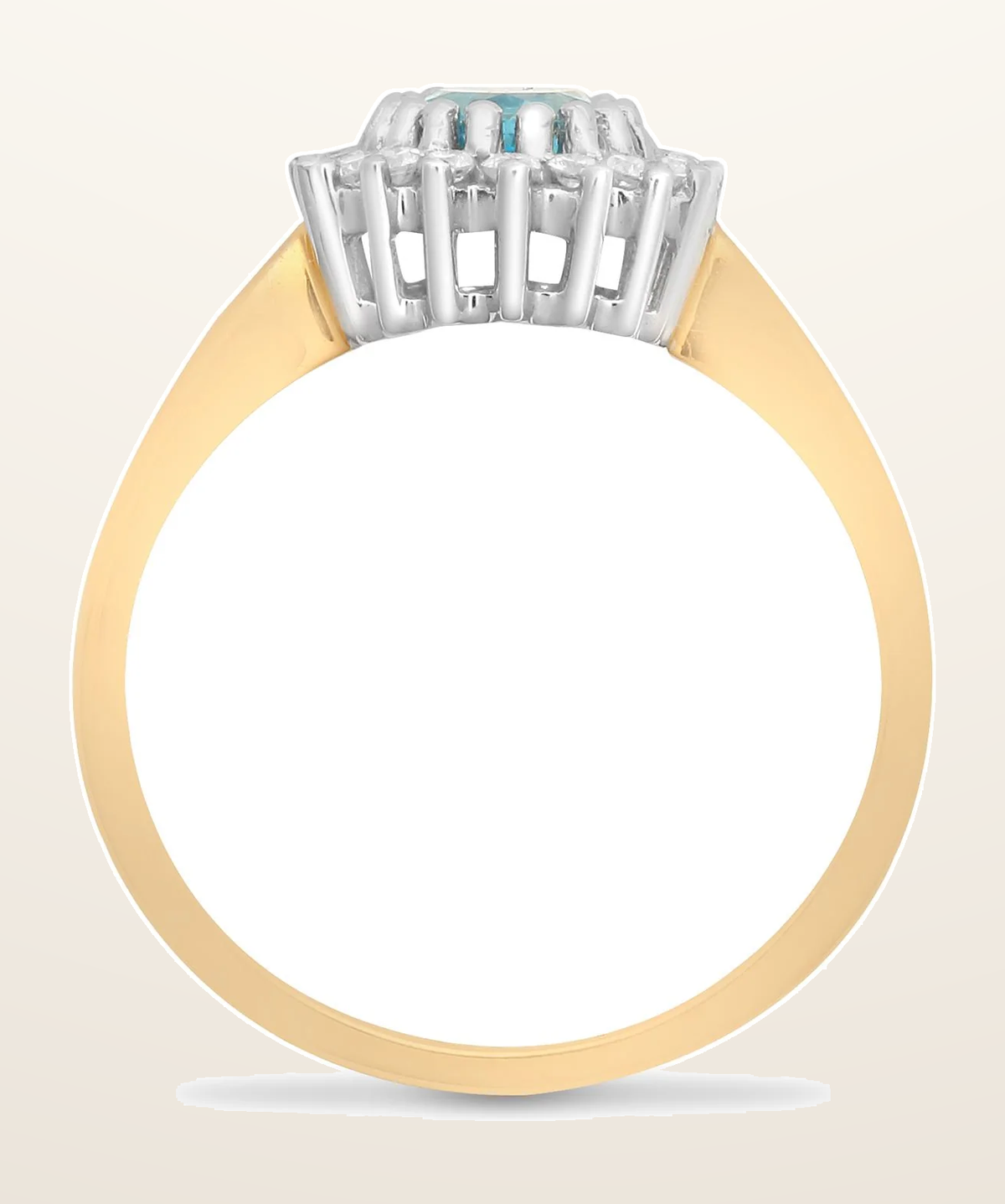 IT_ROLE:detail_crop | 9ct Yellow Gold Natural Diamond 23pts & Blue Topaz 90pts Ring