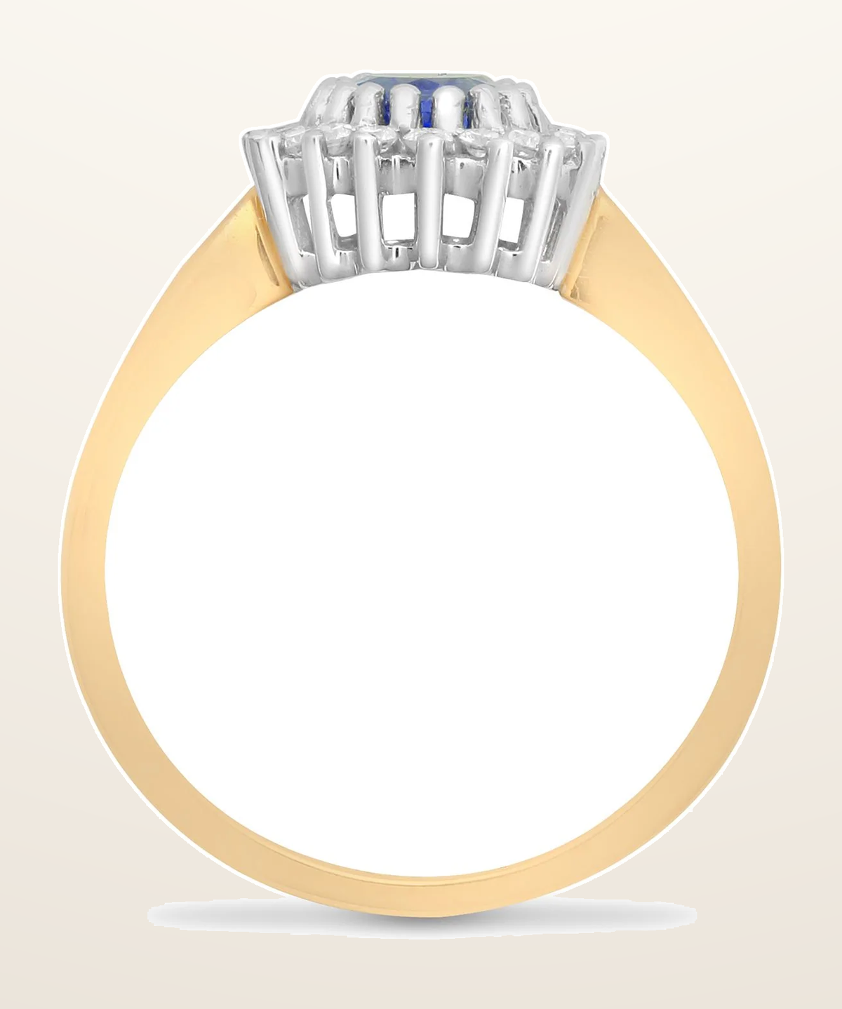 IT_ROLE:detail_crop | 9ct Yellow Gold Natural Diamond 23pts & Sapphire 1.10ct Ring