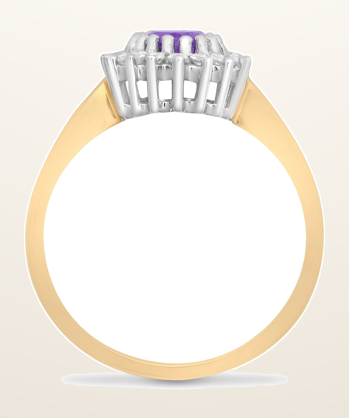 IT_ROLE:detail_crop | 9ct Yellow Gold Natural Diamond 23pts & Amethyst 70pts Ring