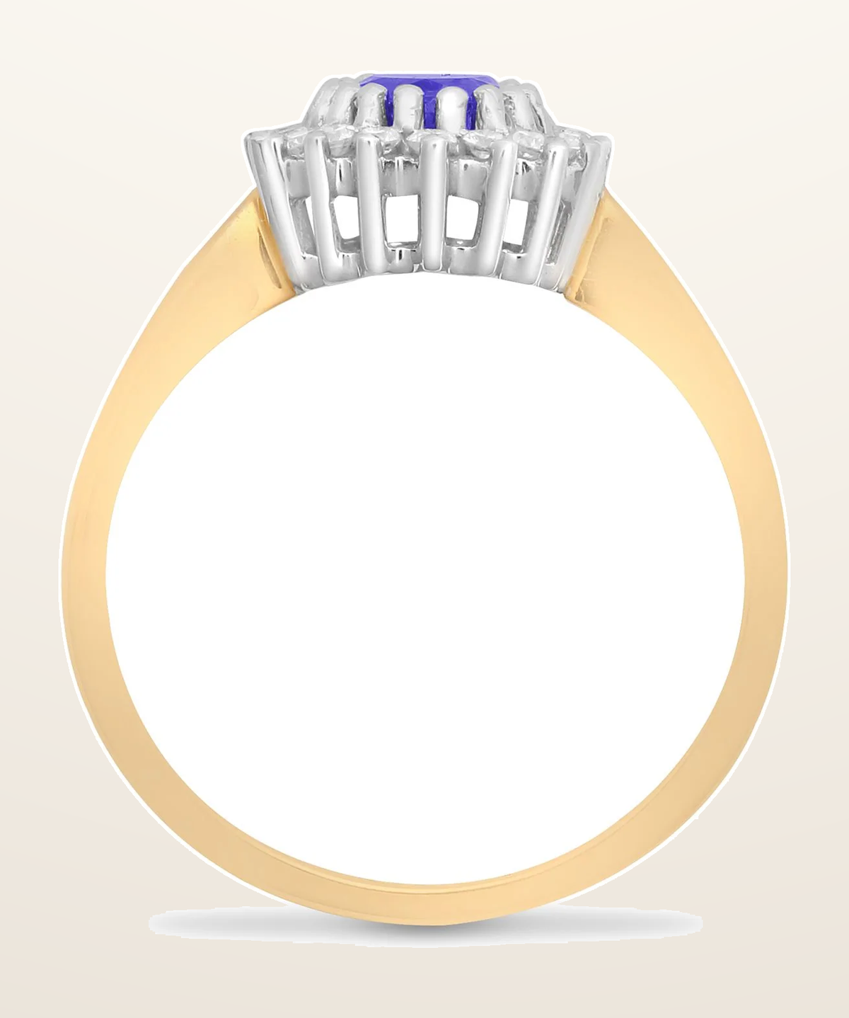 IT_ROLE:detail_crop | 9ct Yellow Gold Natural Diamond 23pts & Tanzanite 73pts Ring
