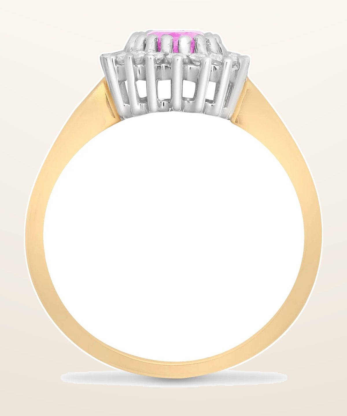 IT_ROLE:detail_crop | 9ct Yellow Gold Natural Diamond 23pts & Pink Sapphire 1.06ct Ring