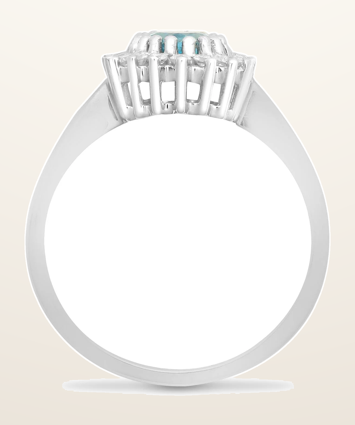 IT_ROLE:detail_crop | 9ct White Gold Natural Diamond 23pts & Blue Topaz 90pts Ring