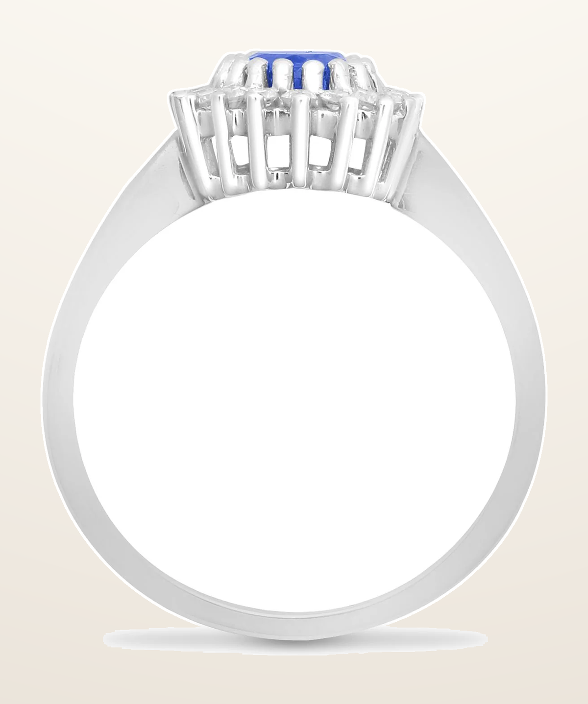 IT_ROLE:detail_crop | 9ct White Gold Natural Diamond 23pts & Sapphire 1.10ct Ring