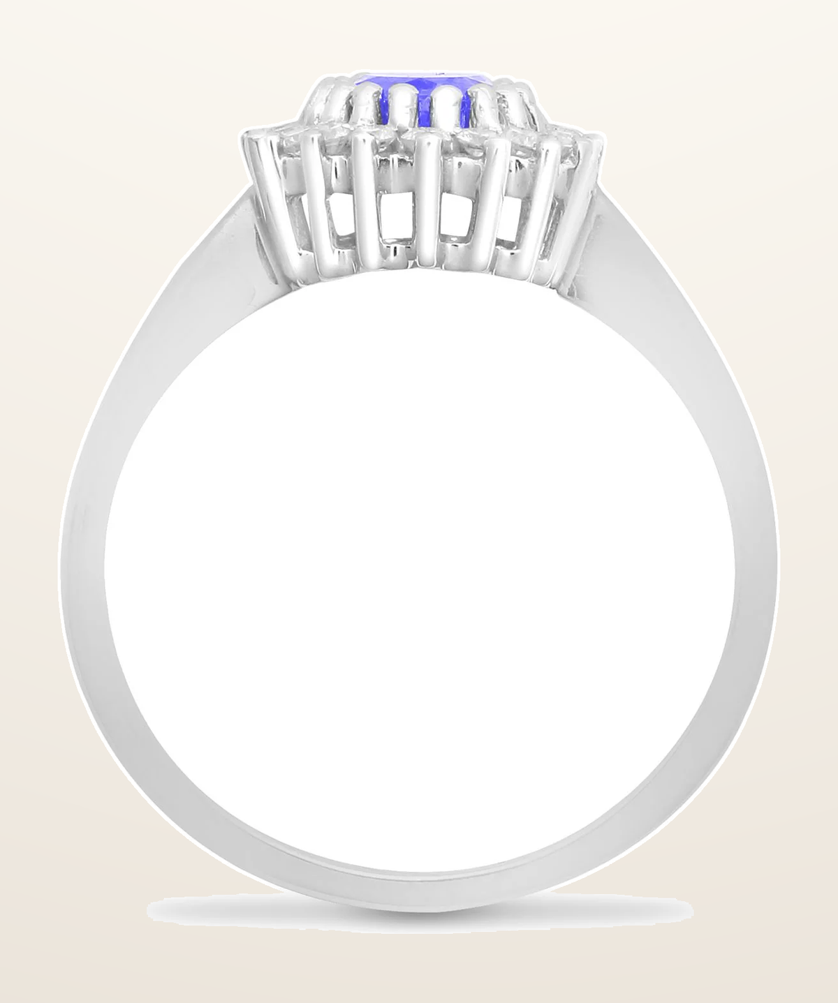 IT_ROLE:detail_crop | 9ct White Gold Natural Diamond 23pts & Tanzanite 73pts Ring