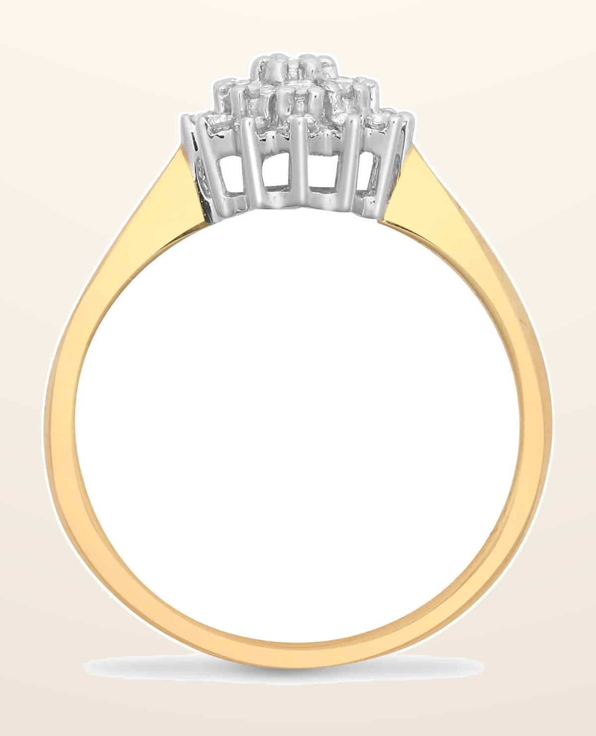 IT_ROLE:detail_crop | 9ct Yellow Gold Natural Diamond Cluster Ring