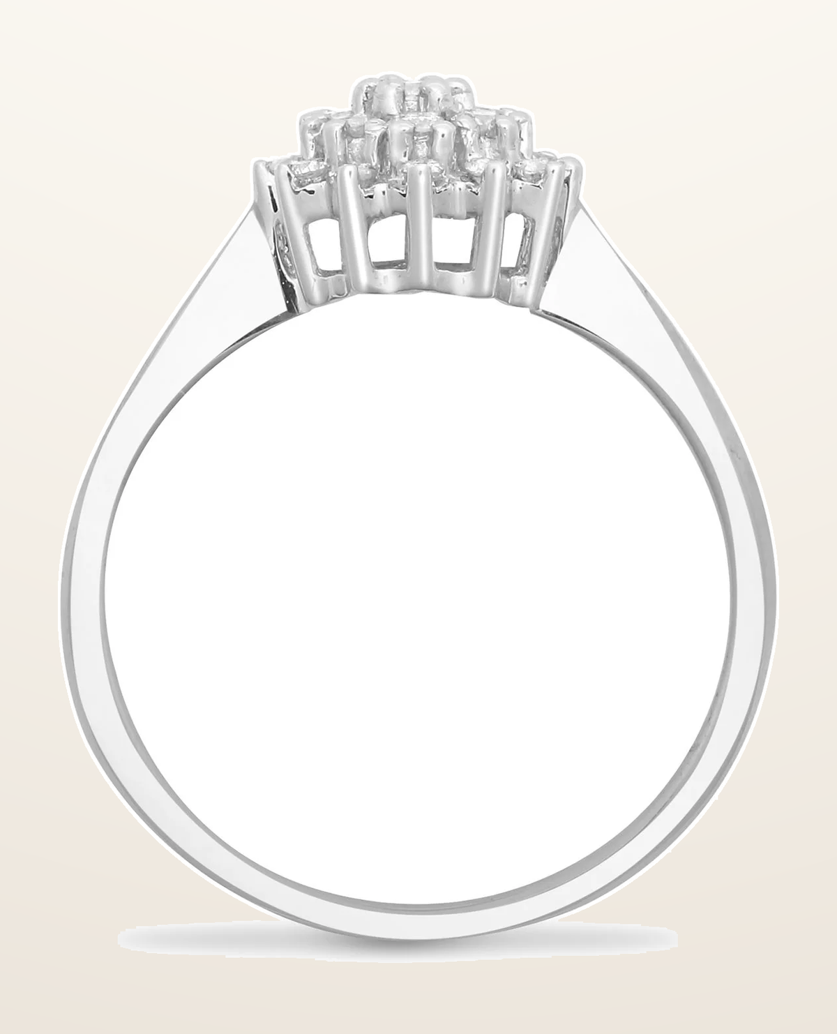 IT_ROLE:detail_crop | 9ct White Gold Natural Diamond Cluster Ring