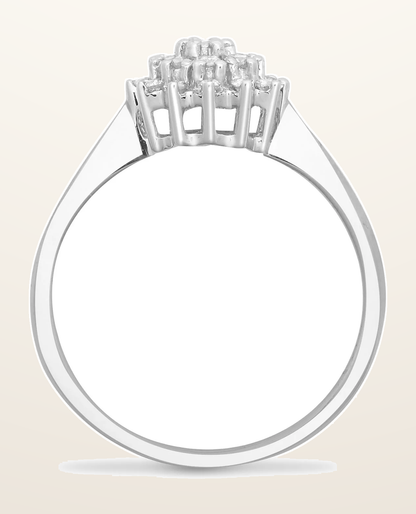 IT_ROLE:detail_crop | 9ct White Gold Natural Diamond Cluster Ring