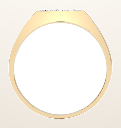 IT_ROLE:detail_crop | 9ct Yellow Gold Gents Natural Diamond Ring