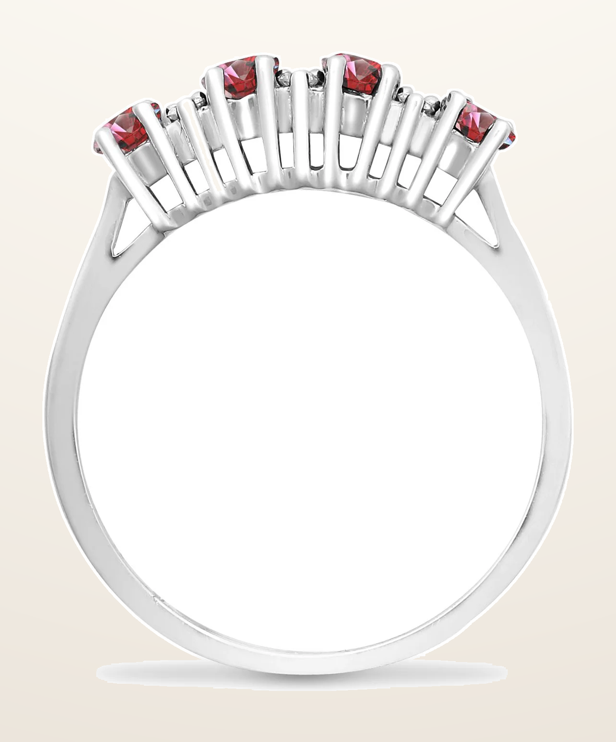 IT_ROLE:detail_crop | 9ct White Gold Natural Diamond 12pts & Ruby 92pts Ring