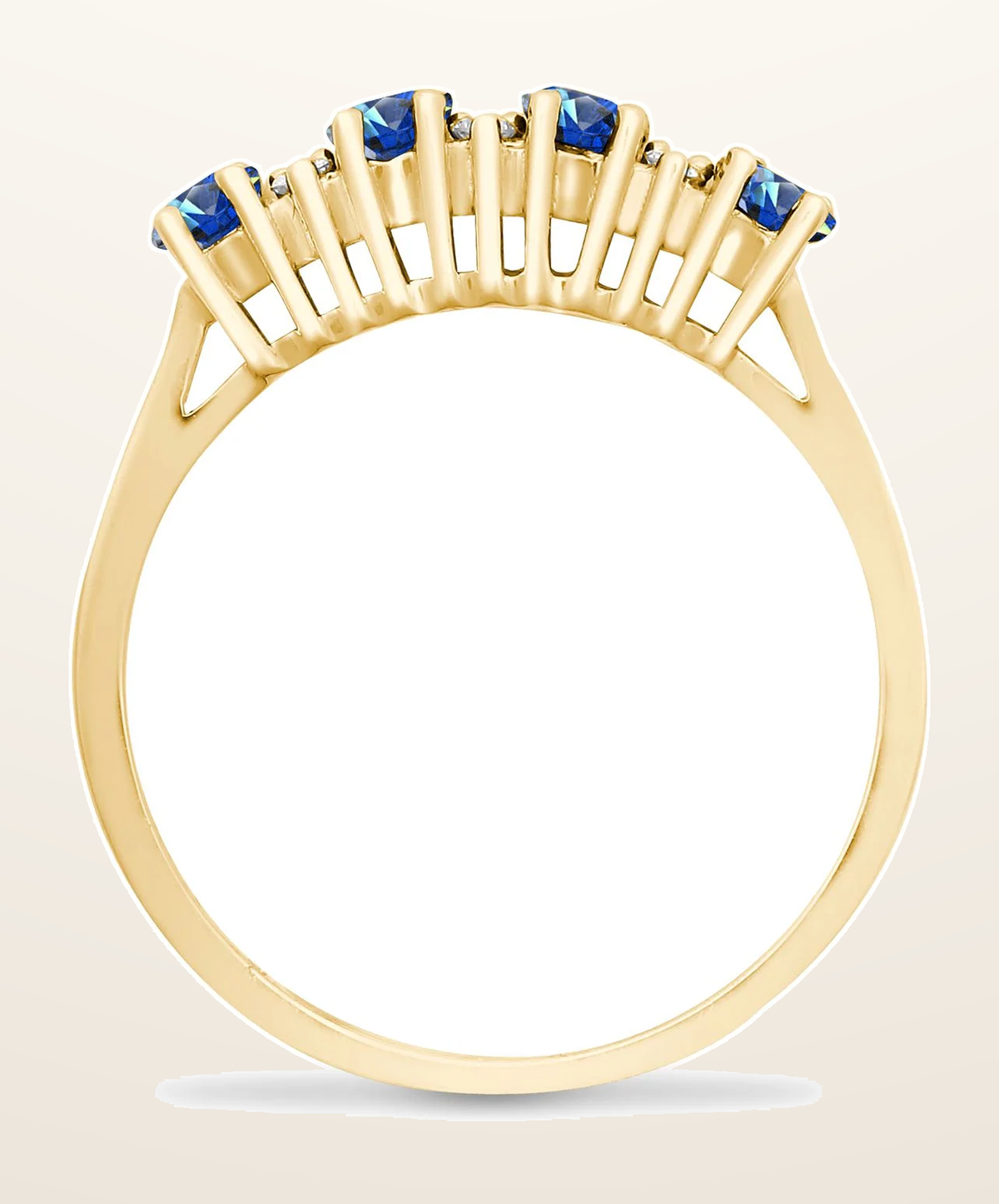IT_ROLE:detail_crop | 9ct Yellow Gold Natural Diamond 12pts & Sapphire 1.05ct Ring