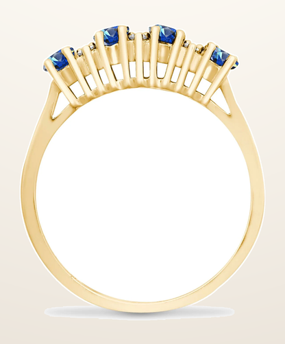IT_ROLE:detail_crop | 9ct Yellow Gold Natural Diamond 12pts & Sapphire 1.05ct Ring