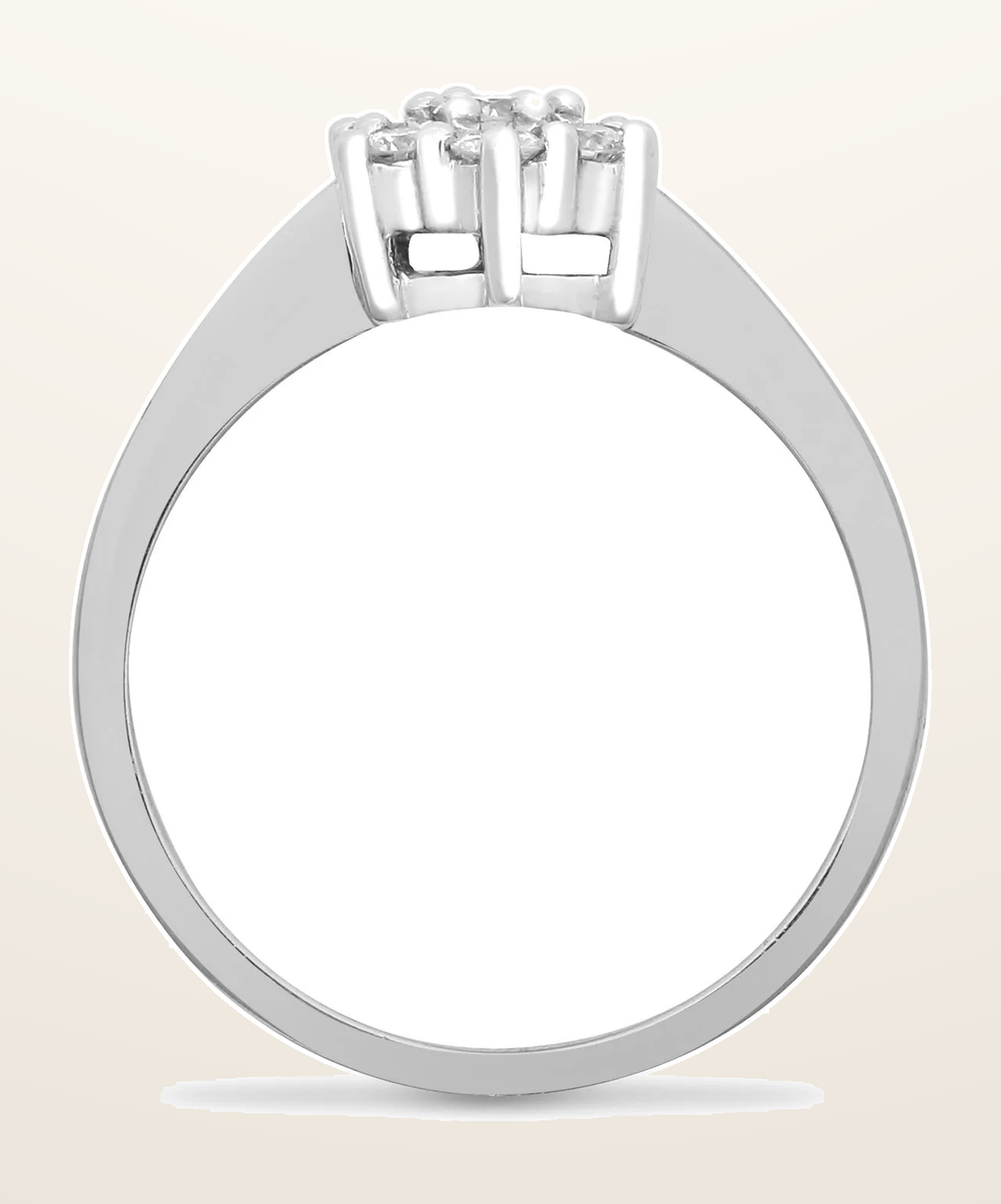 IT_ROLE:detail_crop | 9ct White 33pts 6 x 1 Cluster Ring