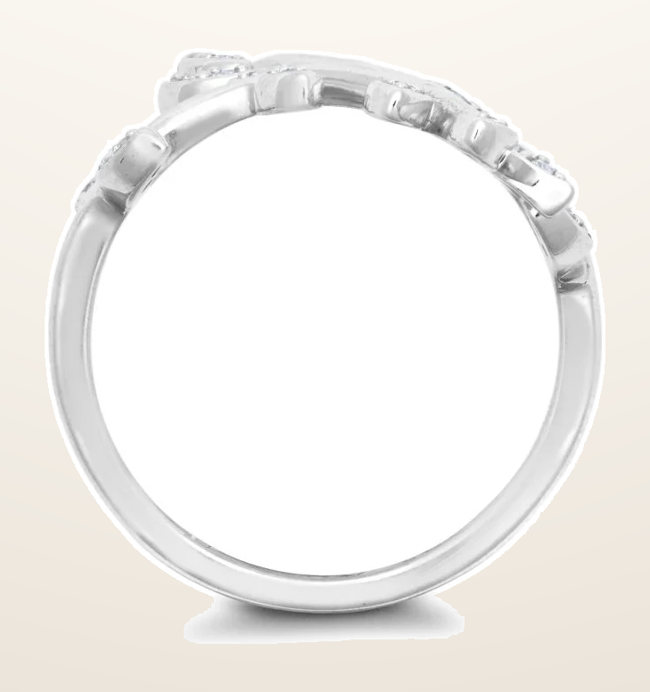 IT_ROLE:detail_crop | 9ct White Gold 0.25cts Natural Diamond Leaf Ring