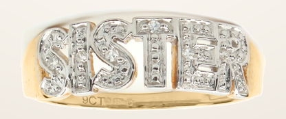 IT_ROLE:detail_crop | 9ct Yellow Gold 0.03ct Natural Diamond SISTER Ring