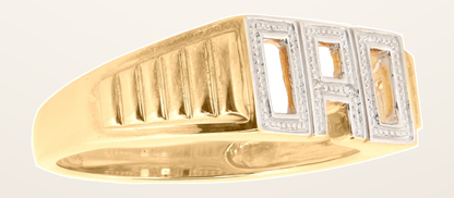 IT_ROLE:detail_crop | 9ct Yellow Gold 0.01ct Natural Diamond DAD Ring