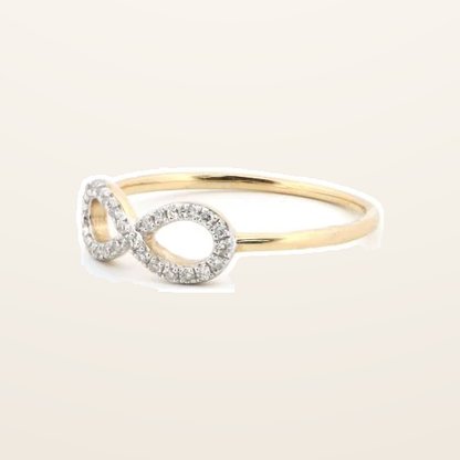 IT_ROLE:detail_crop | 9ct Yellow 0.10ct Natural Diamond Infinity Ring