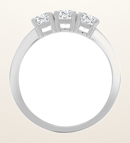 IT_ROLE:detail_crop | 9ct White 0.25ct Natural Diamond Claw Set Trilogy Ring