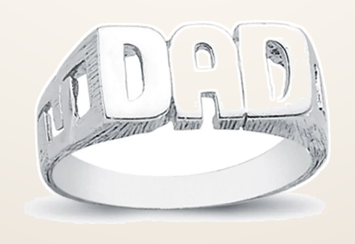 IT_ROLE:detail_crop | 925 Silver Dad Ring Curb Shoulders