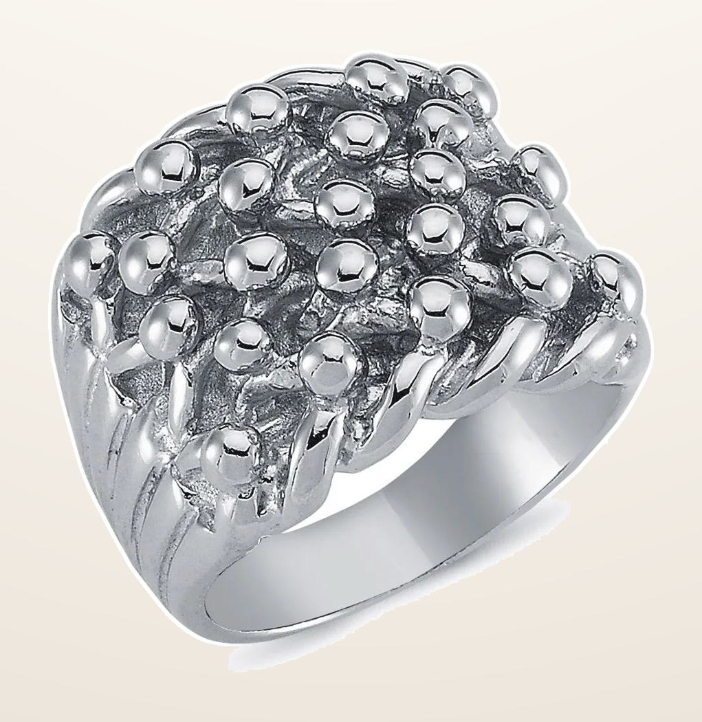 IT_ROLE:detail_crop | 925 Silver Five Row Keeper Ring