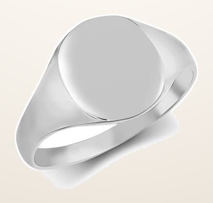 IT_ROLE:detail_crop | 925 Silver Oval Polished Female/ Child Signet Ring