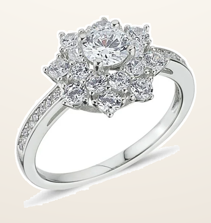 IT_ROLE:detail_crop | 925 Silver Cubic Zirconia Cluster Ring