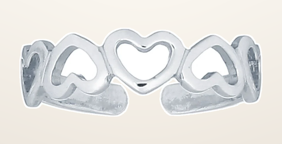 IT_ROLE:detail_crop | 925 Silver Heart Toe Ring