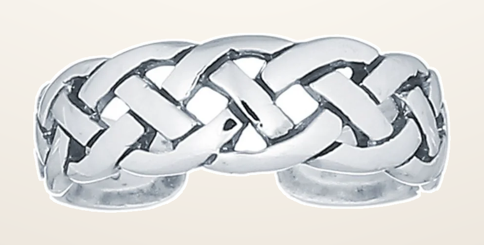 IT_ROLE:detail_crop | 925 Silver Weave Toe Ring