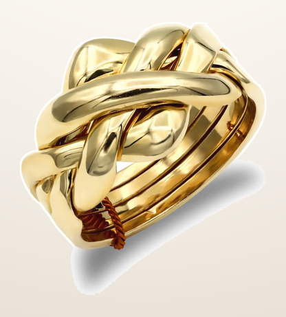 IT_ROLE:detail_crop | 9ct Yellow Gold 4 Piece Puzzle Ring