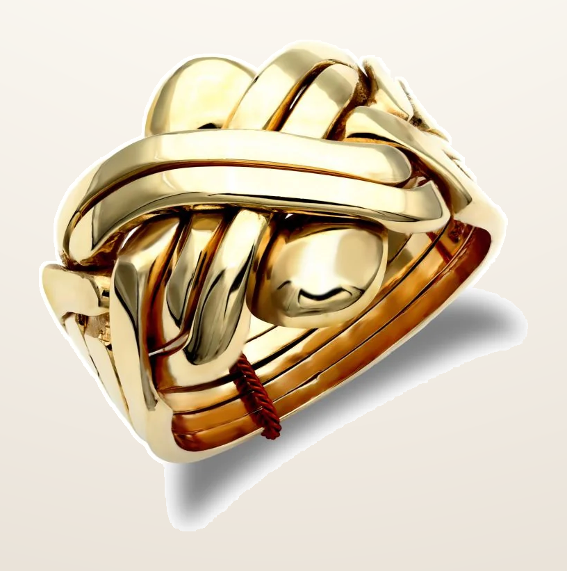IT_ROLE:detail_crop | 9ct Yellow Gold 6 Piece Colour Puzzle Ring