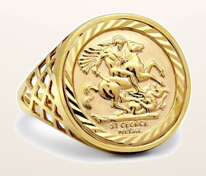 IT_ROLE:detail_crop | 9ct Yellow Gold 10Th St George Ring
