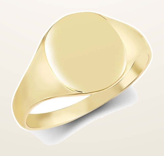 IT_ROLE:detail_crop | 9ct Yellow Gold Signet Ring Plain