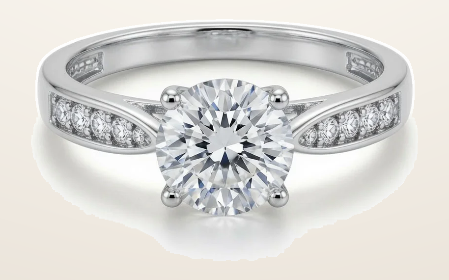 IT_ROLE:detail_crop | 9ct White Cubic Zirconia Ladies Dress Ring