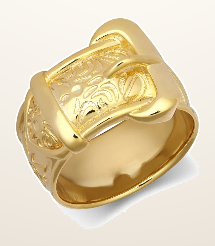 IT_ROLE:detail_crop | 9ct Yellow Gold Buckle Ring