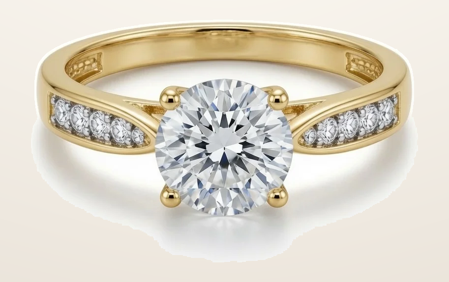 IT_ROLE:detail_crop | 9ct Yellow Cubic Zirconia Ladies Dress Ring